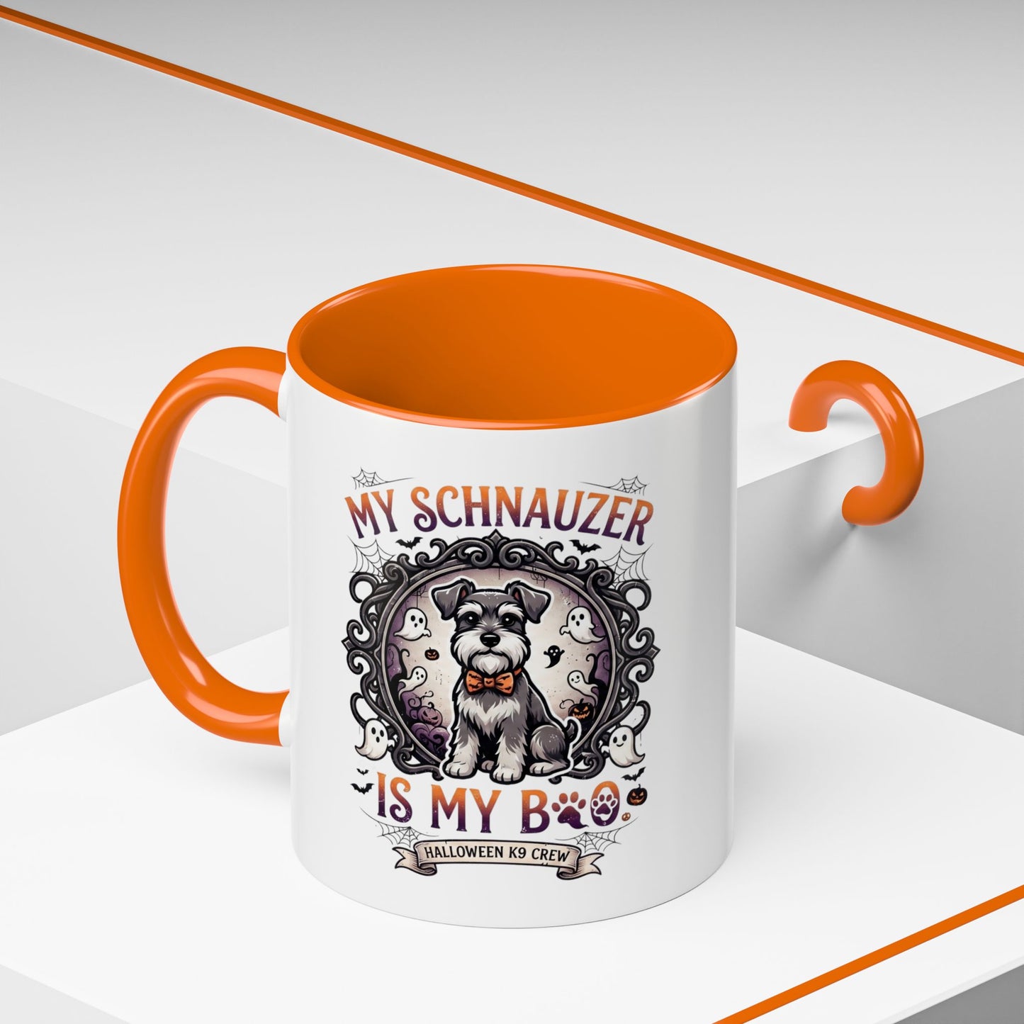 My Schnauzer Is My Boo Coffee Mug — Halloween Dog Lover Accent Mug
