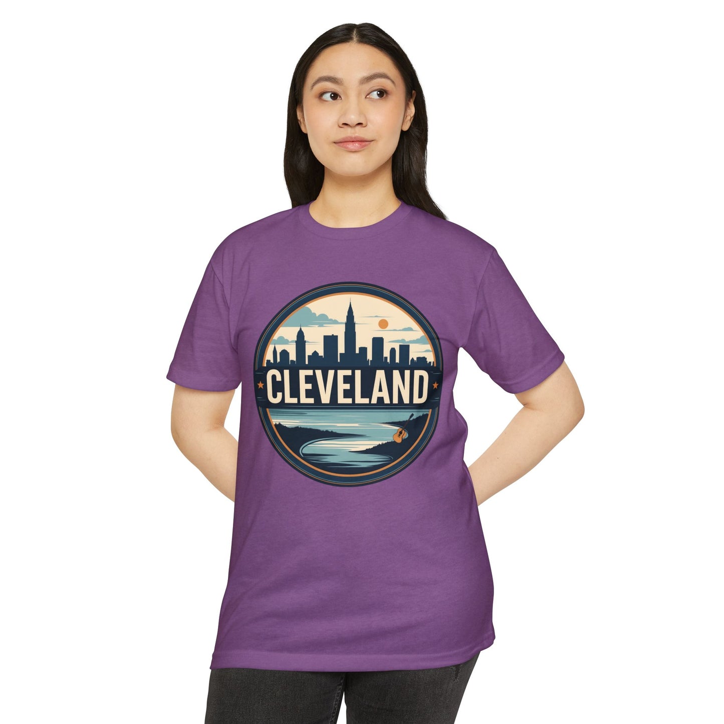 Cleveland Skyline T-Shirt — Retro Waterfront City Graphic