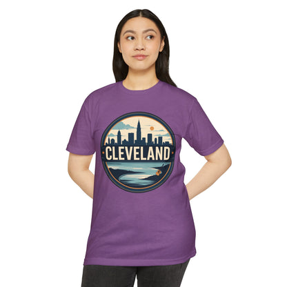 Cleveland Skyline T-Shirt — Retro Waterfront City Graphic