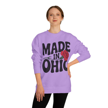 Made in Ohio Sweatshirt — Retro Floral State Pride Crewneck