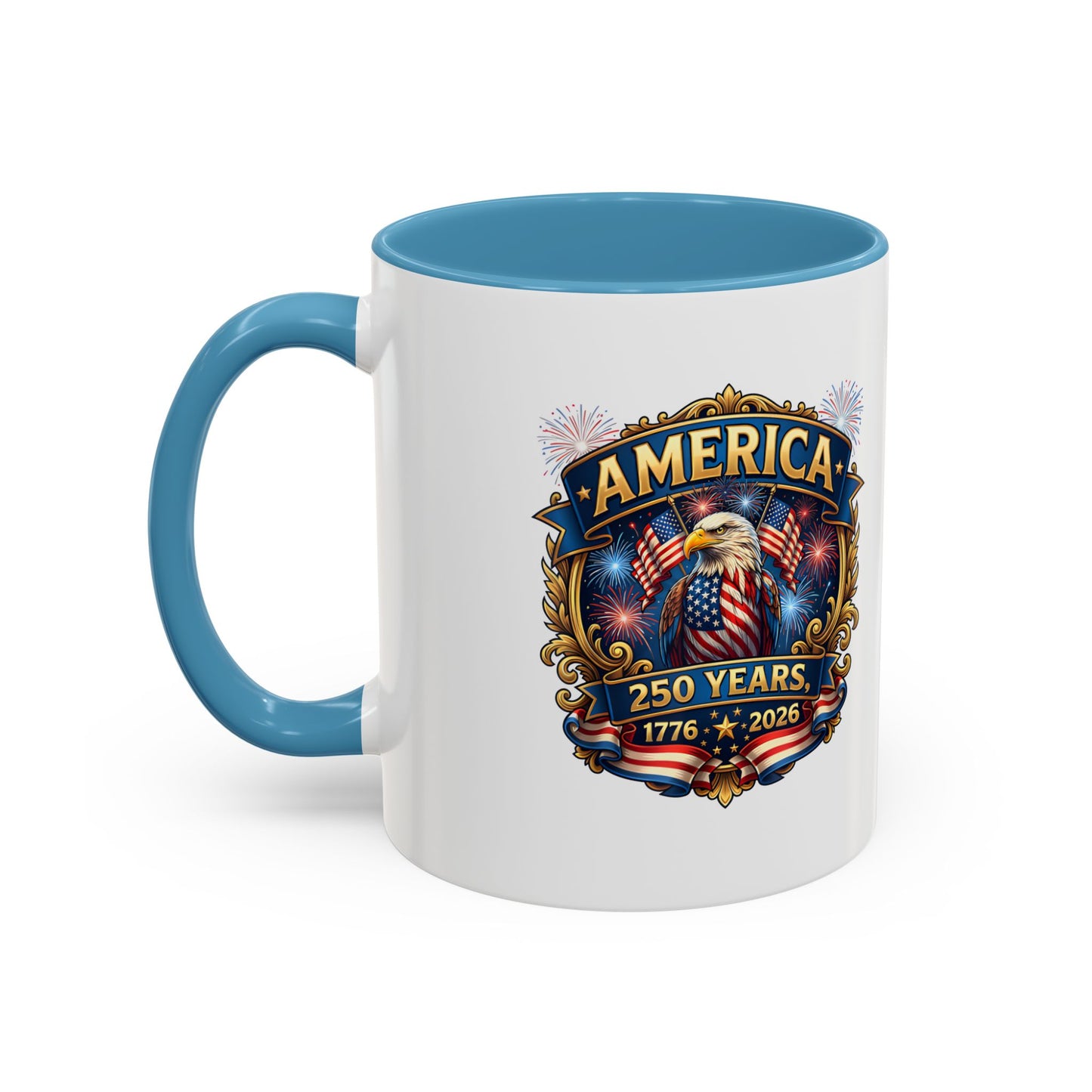 250th America Eagle Coffee Mug — Patriotic 1776–2026 Anniversary Accent Mug