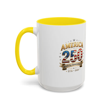 America 250 Coffee Mug — Patriotic 1776–2026 Anniversary Accent Mug