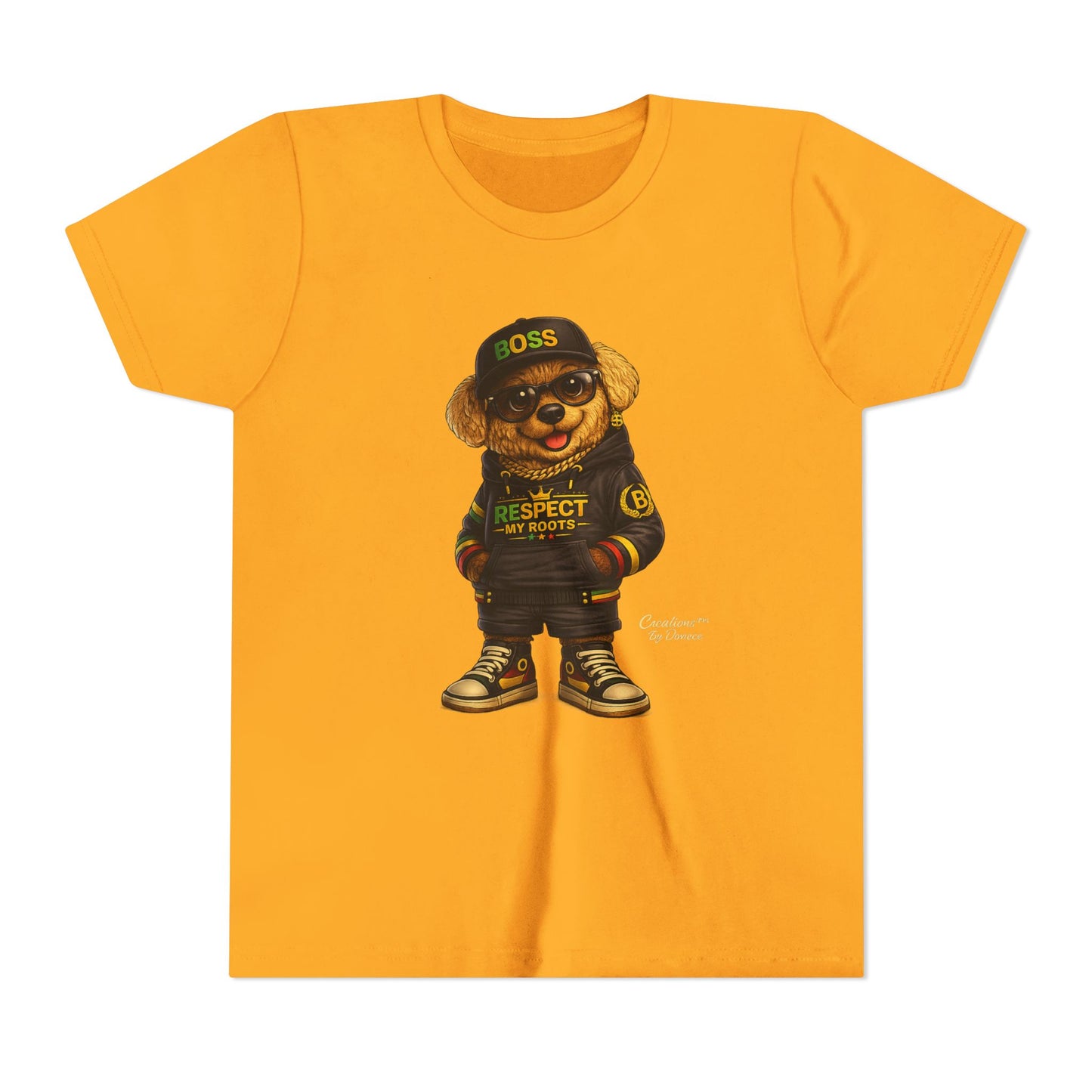 Kids Graphic Tee - 'Respect the Hustle' Teddy Bear Streetwear