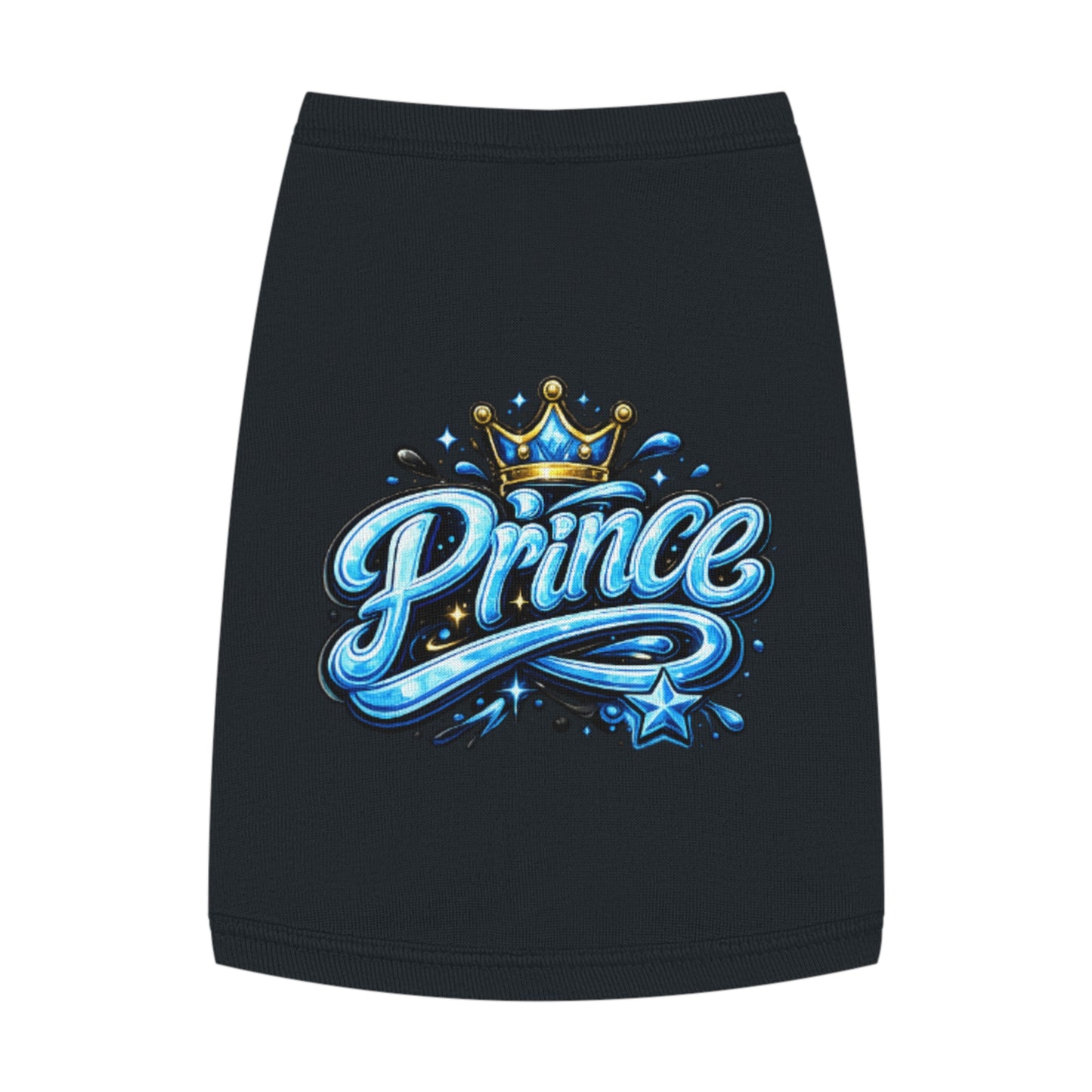 Prince Pet Tank Top — Blue Crown Graphic Dog Shirt