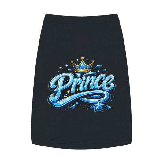 Prince Pet Tank Top — Blue Crown Graphic Dog Shirt