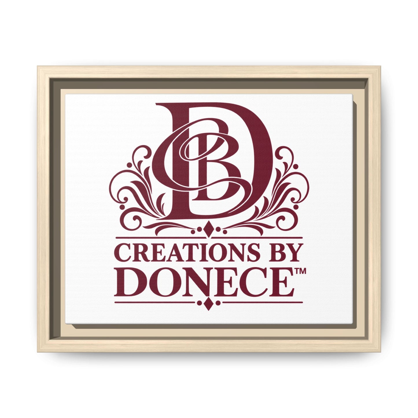 Framed Matte Canvas — Creations By Donece Logo Wall Art