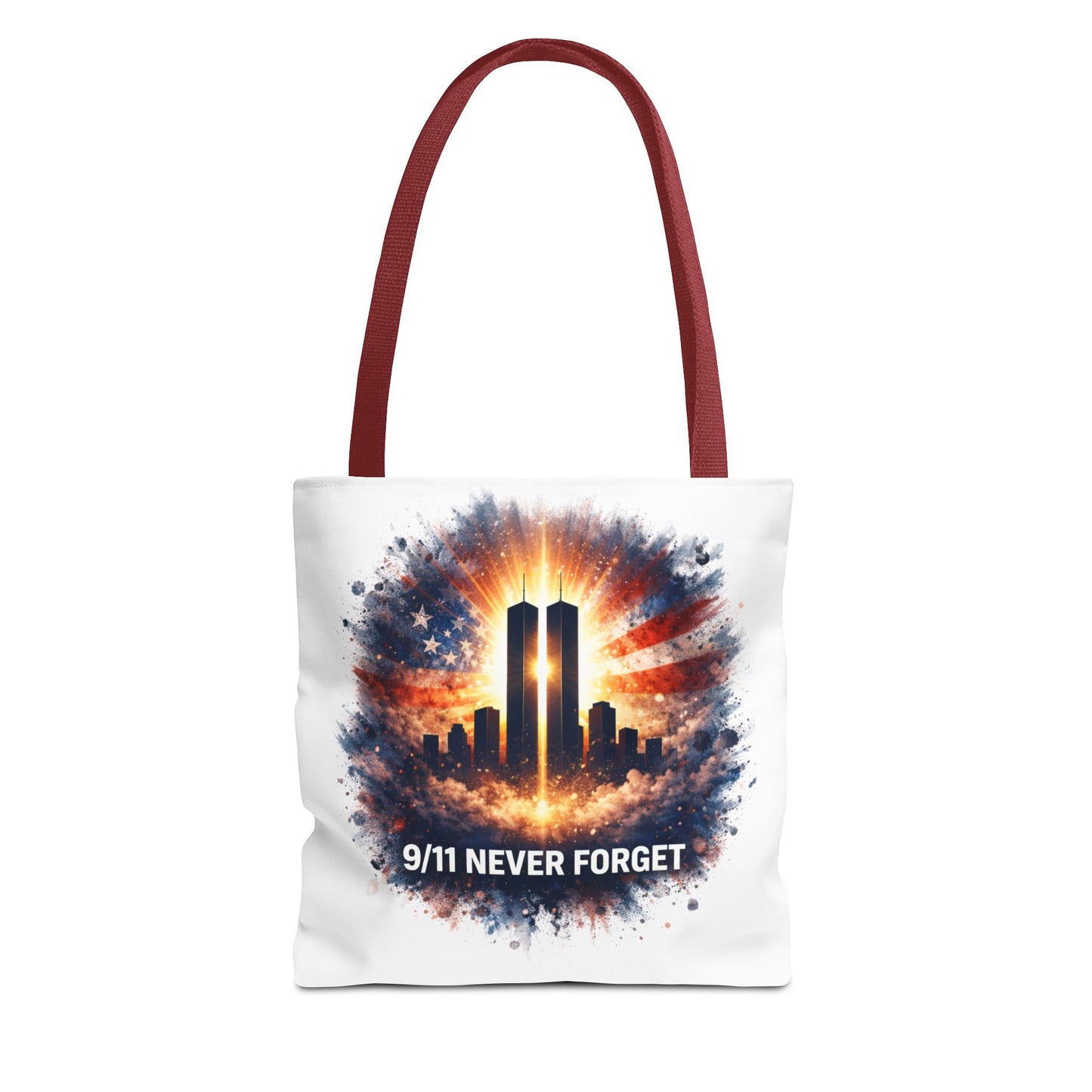 9/11 Never Forget Memorial Tote Bag — Twin Towers Tribute Tote