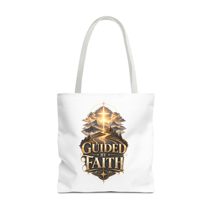 Guided by Faith Tote Bag — Christian Inspirational Canvas Tote