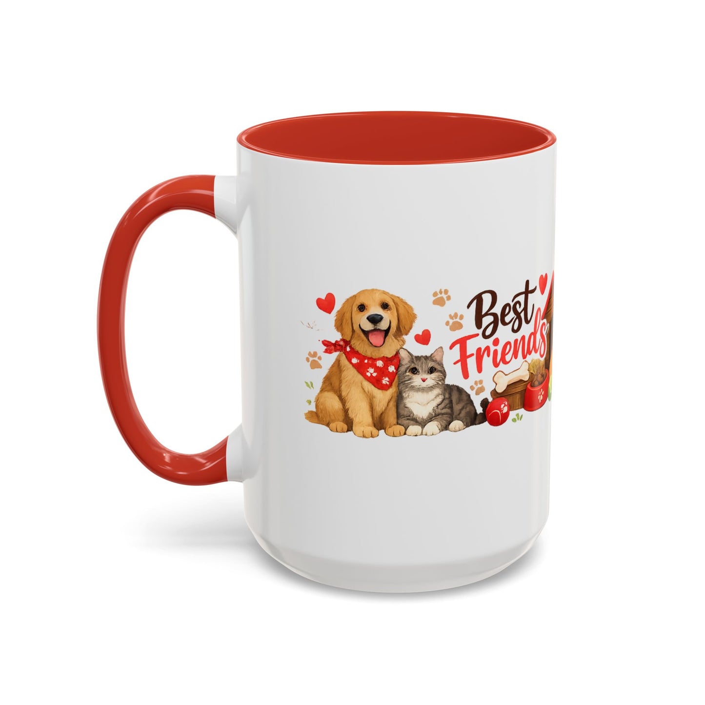 Dog Lover Accent Coffee Mug — “Love is a Four-Legged Word” Ceramic Gift