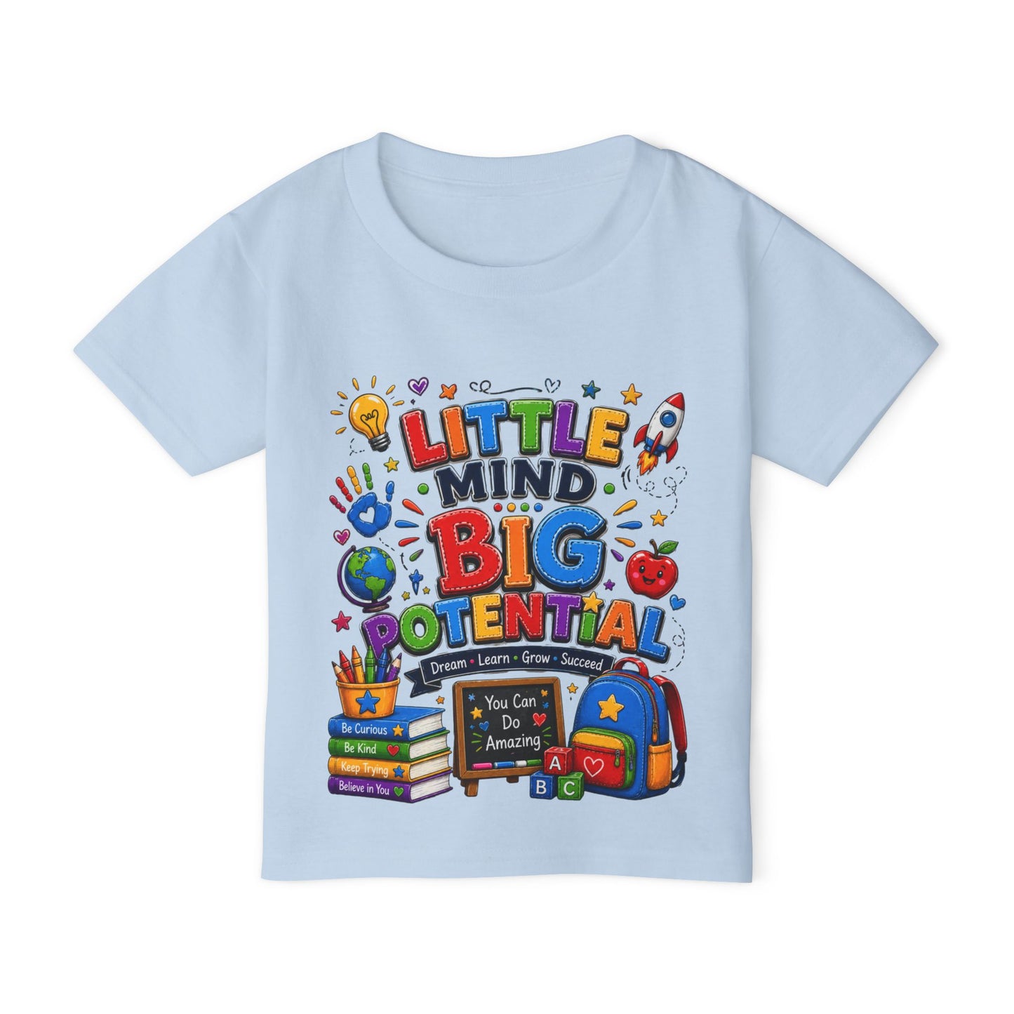Toddler T‑Shirt — "Little Mind Big Potential" Back‑to‑School Graphic Tee