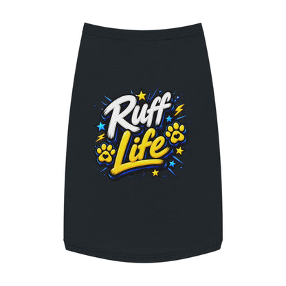 Ruff Life Pet Tank Top - Funny Dog Shirt with Paw Prints & Stars