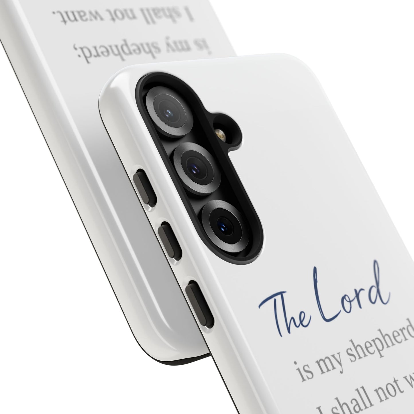 Psalm 23:1 Phone Case — "The Lord is my shepherd; I shall not want" Christian Protective Cover
