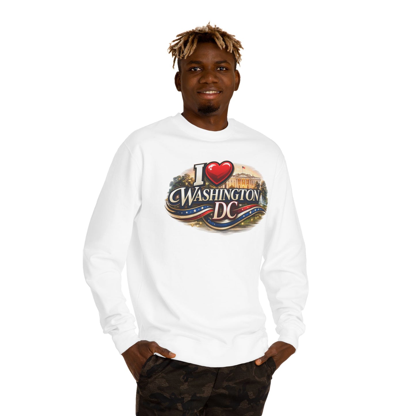 Washington DC "I  Washington DC" Sweatshirt - Tourist Souvenir Crewneck