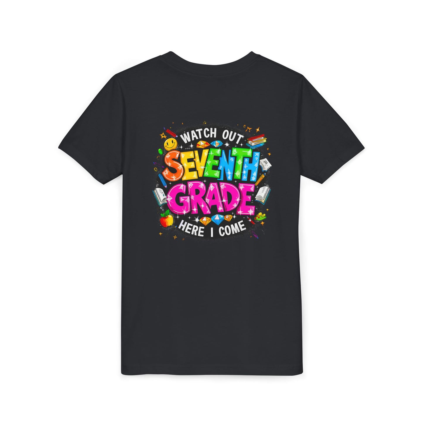 Seventh Grade Kids T‑Shirt — "Watch Out Seventh Grade Here I Come" Back‑to‑School Tee