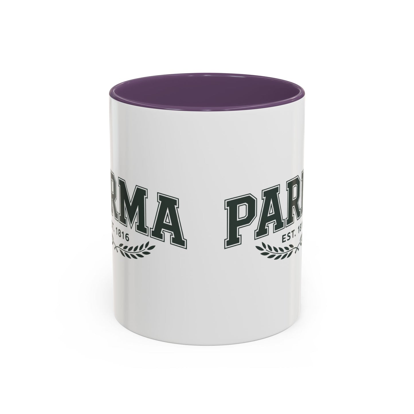Parma Established 1816 Accent Coffee Mug — Vintage Collegiate Ceramic Coffee Cup