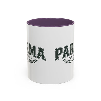 Parma Established 1816 Accent Coffee Mug — Vintage Collegiate Ceramic Coffee Cup
