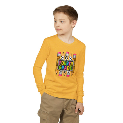 Fourth Grade Pencils Youth Long Sleeve Tee