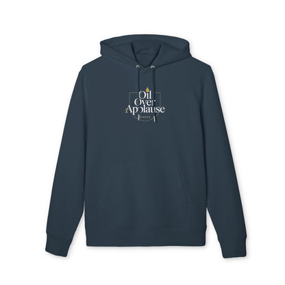 Oil Over Applause Hoodie — Minimalist Logo Pullover