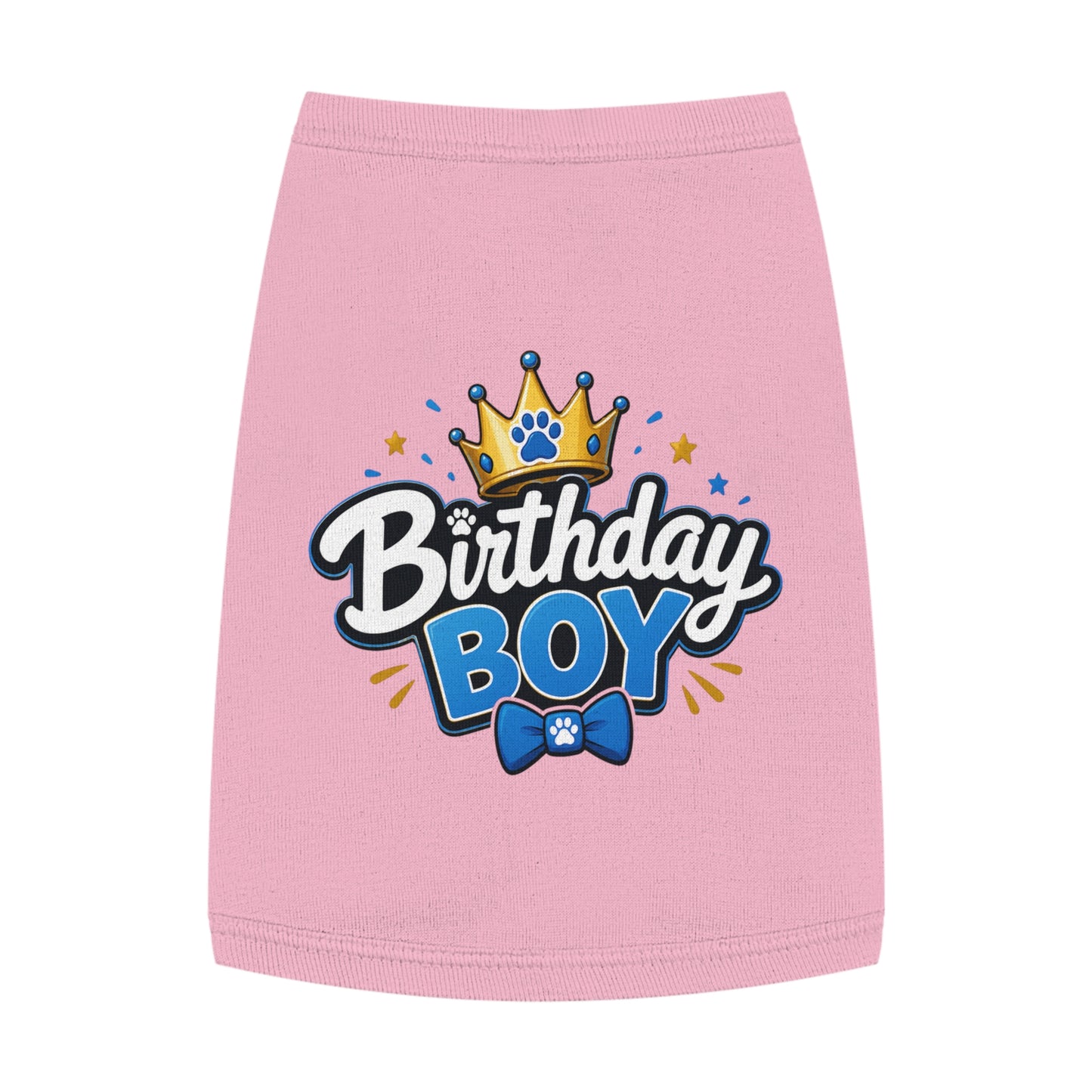 Birthday Boy Pet Tank Top — Cute Crown & Paw Design