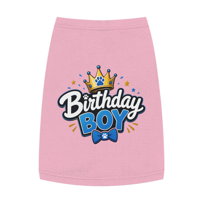 Birthday Boy Pet Tank Top — Cute Crown & Paw Design