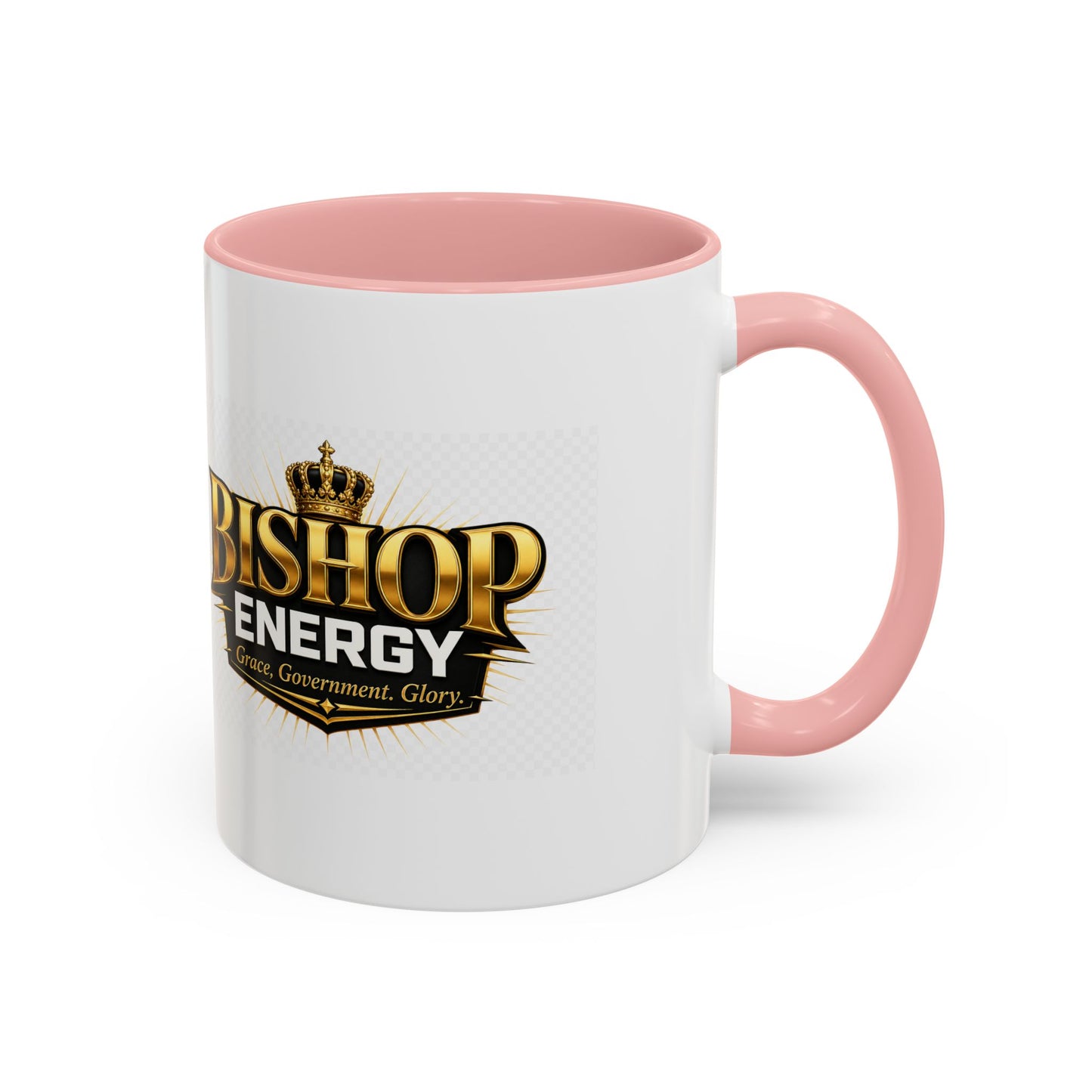 Bishop Energy Coffee Mug — Gold Crown Logo Accent Ceramic Mug (11/15oz)