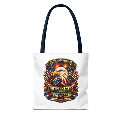 250th Anniversary United States Eagle Tote Bag — 1776–2026 Patriotic Cotton Tote