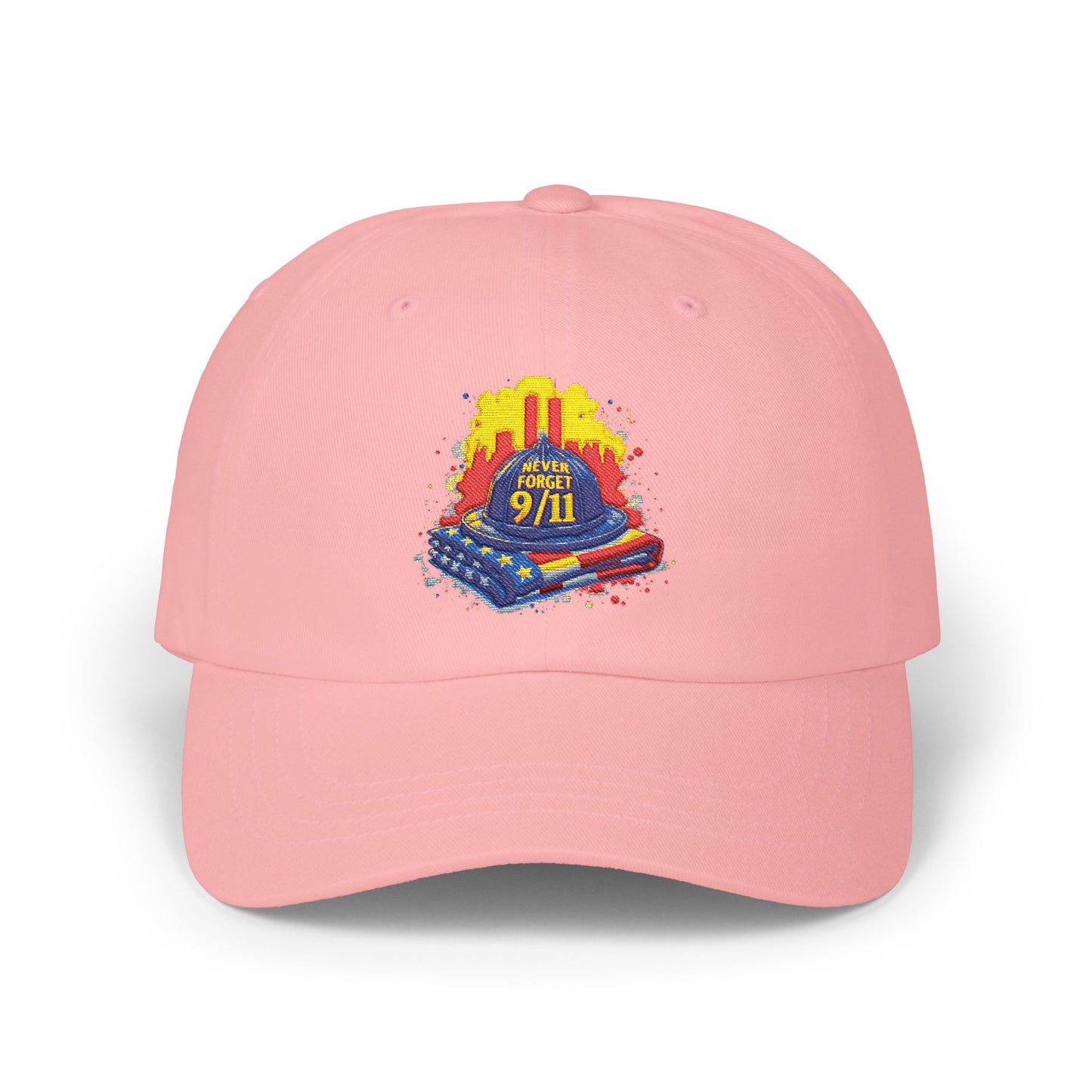 Dad Cap – 9/11 Tribute Firefighter Helmet & American Flag Embroidered Hat