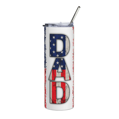 Dad American Flag 20oz Stainless Steel Tumbler