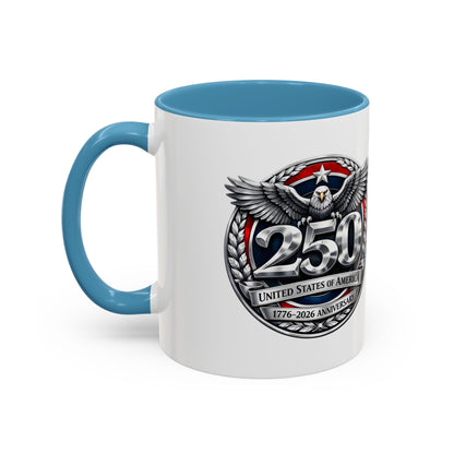 250th USA Bicentennial Eagle Coffee Mug — 1776–2026 Anniversary Accent Mug