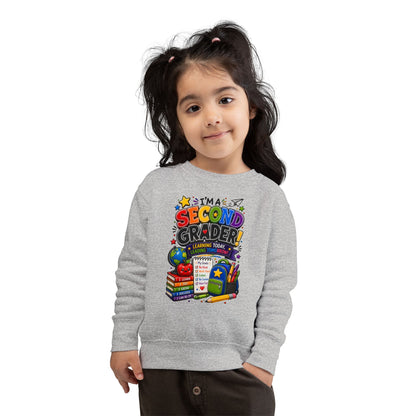 I'm a Second Grader Toddler Sweatshirt — Cute Back-to-School Kids Crewneck