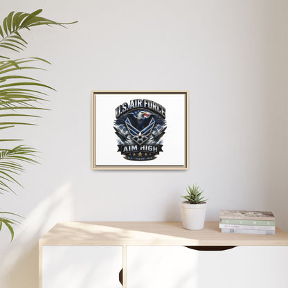 U.S. Air Force 'Aim High' Framed Matte Canvas Wall Art