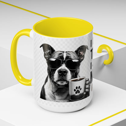Dog Lover Coffee Mug — "I Don't Need Therapy I Just Need My Dog (And Coffee)" Accent Mug