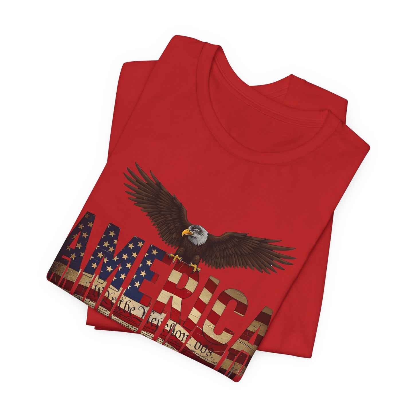America Eagle Flag Graphic T‑Shirt — Patriotic USA Tee for 4th of July
