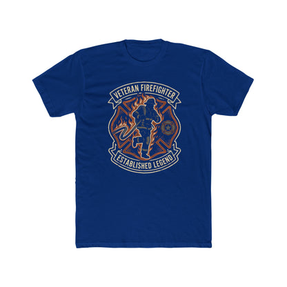 Veteran Firefighter Tee — "Established Legend" Graphic Crew Shirt