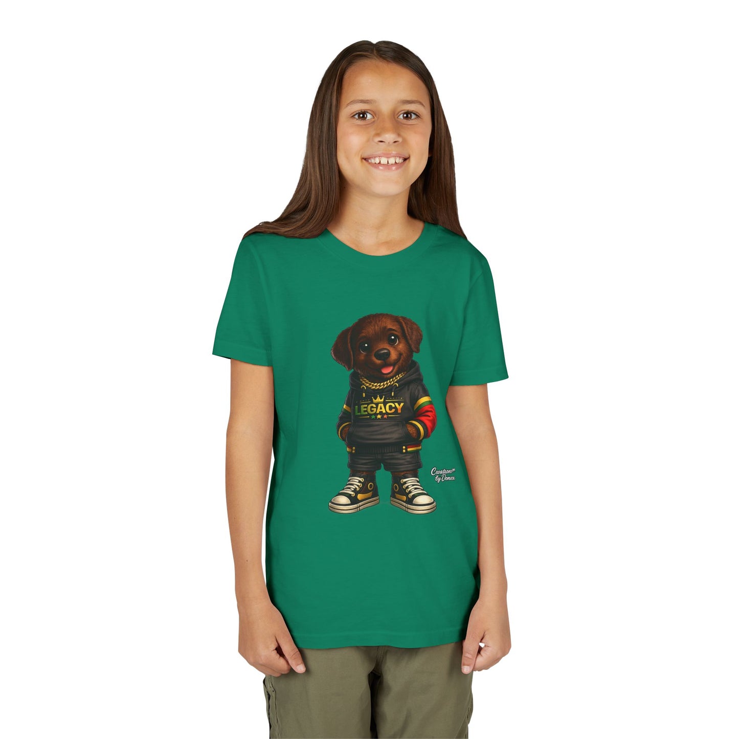 Youth Tee — Cute Rottweiler Puppy in 'Legacy' Hoodie Kids T‑Shirt