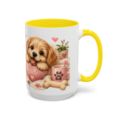Cute Dog Lover Coffee Mug — "Life is Better With a Dog" Accent Mug (11/15oz)