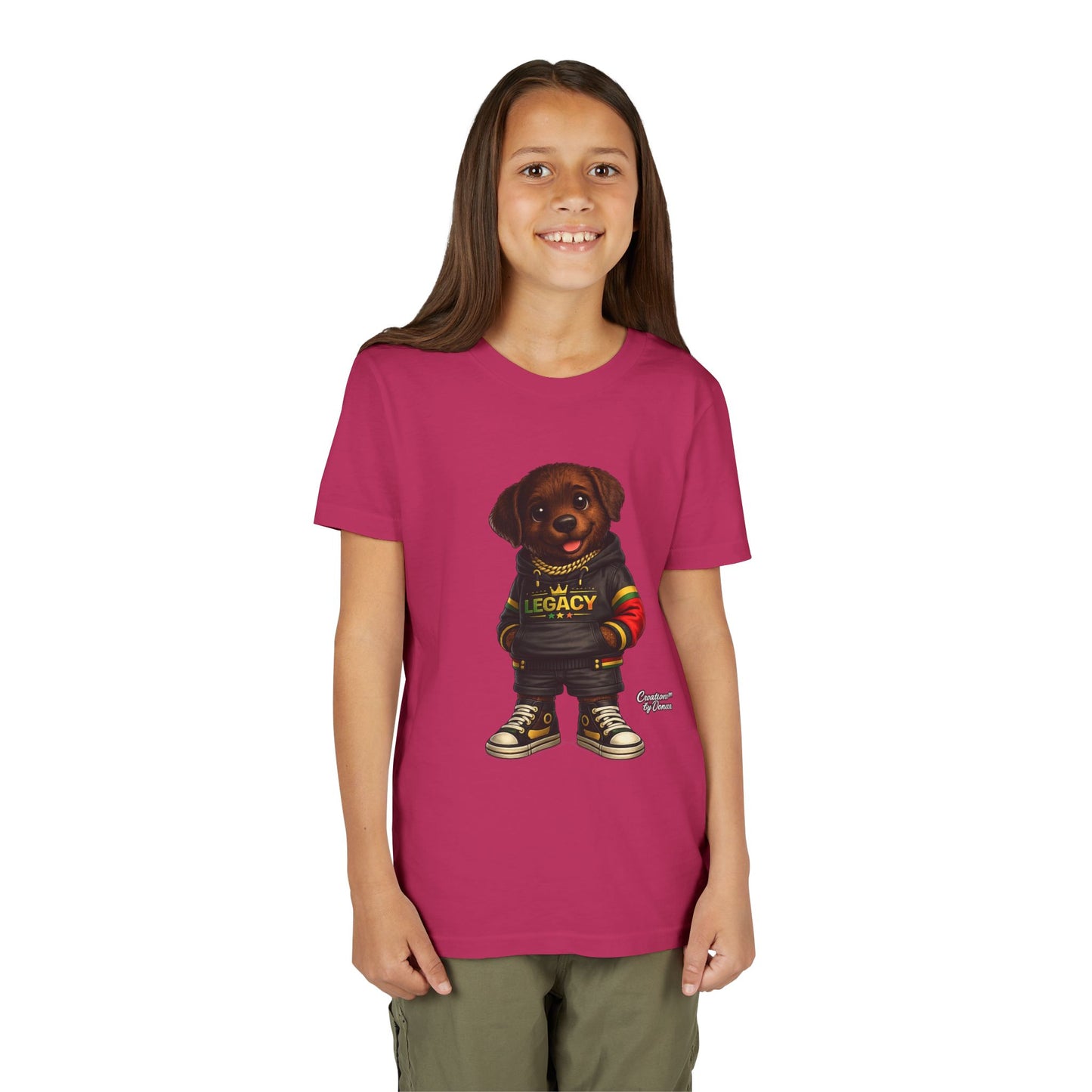 Youth Tee — Cute Rottweiler Puppy in 'Legacy' Hoodie Kids T‑Shirt