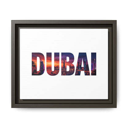 Dubai Photo-Text Matte Canvas Framed Wall Art
