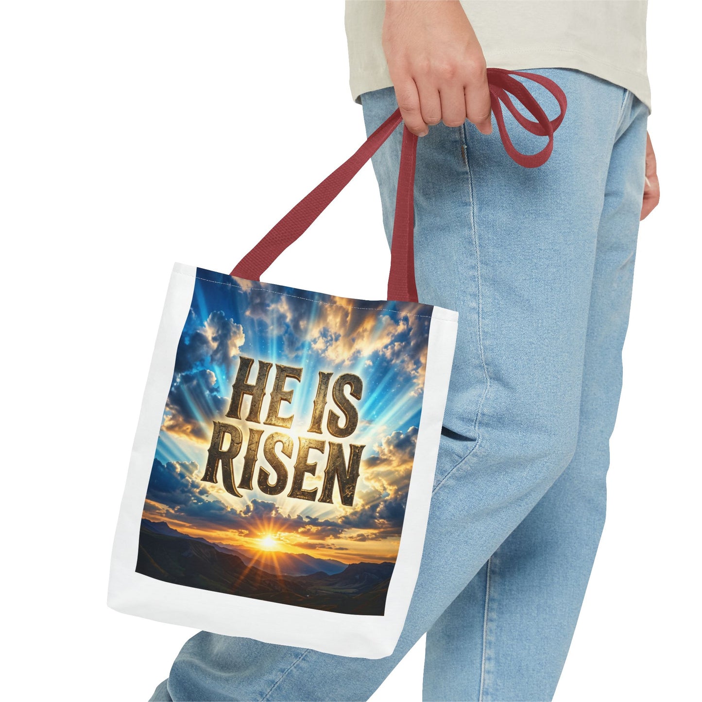 He Is Risen Sunrise Tote Bag