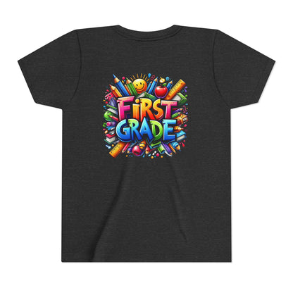 First Grade Kids Tee — Colorful Back-to-School Shirt for Boys & Girls