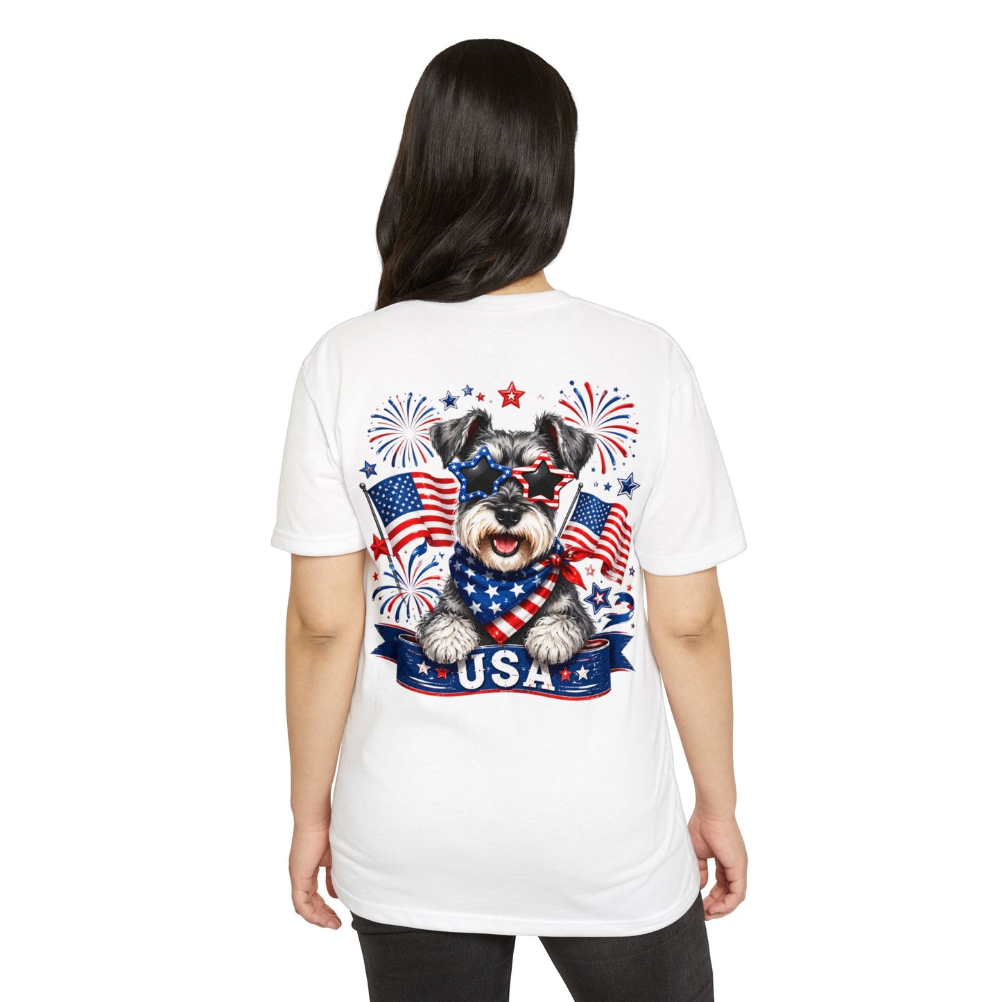 Patriotic Schnauzer USA T-Shirt