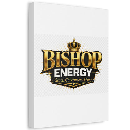 Bishop Energy Stretched Canvas - Gold Crown Emblem (Grace, Government, Glory)