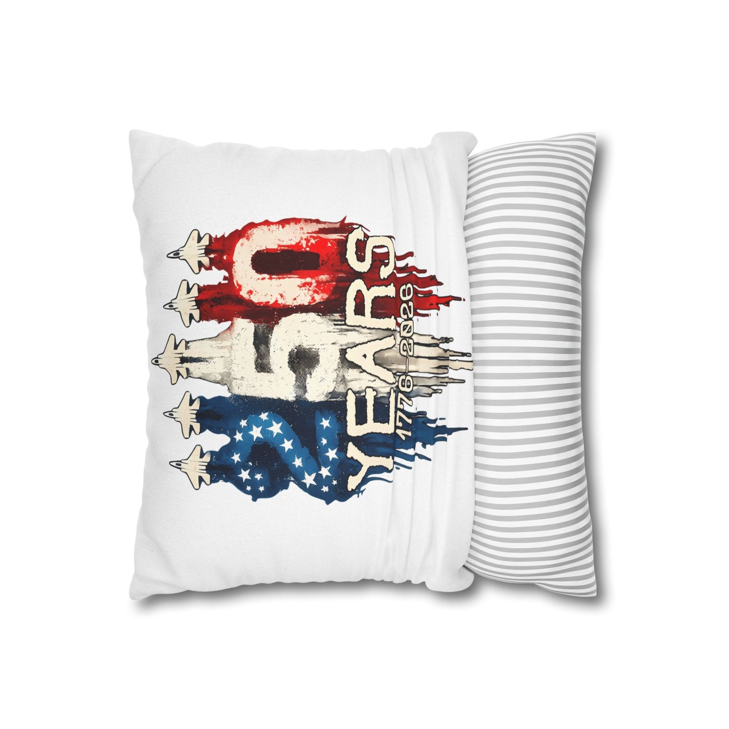 25th Anniversary Patriotic Pillowcase — "25 Years 1776–2026"