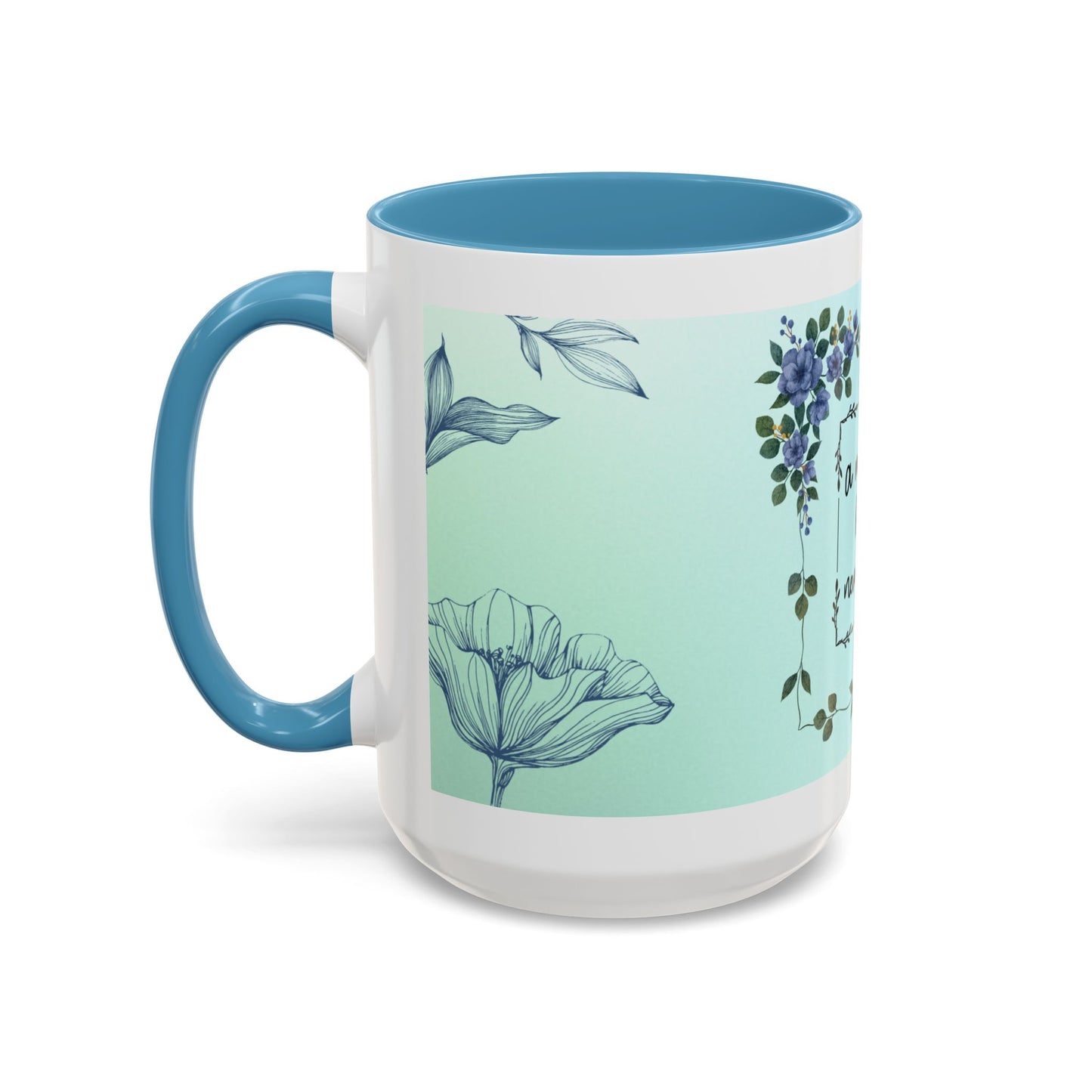 Mother's Heart Floral Accent Coffee Mug — "A Mother's Heart Never Fades"