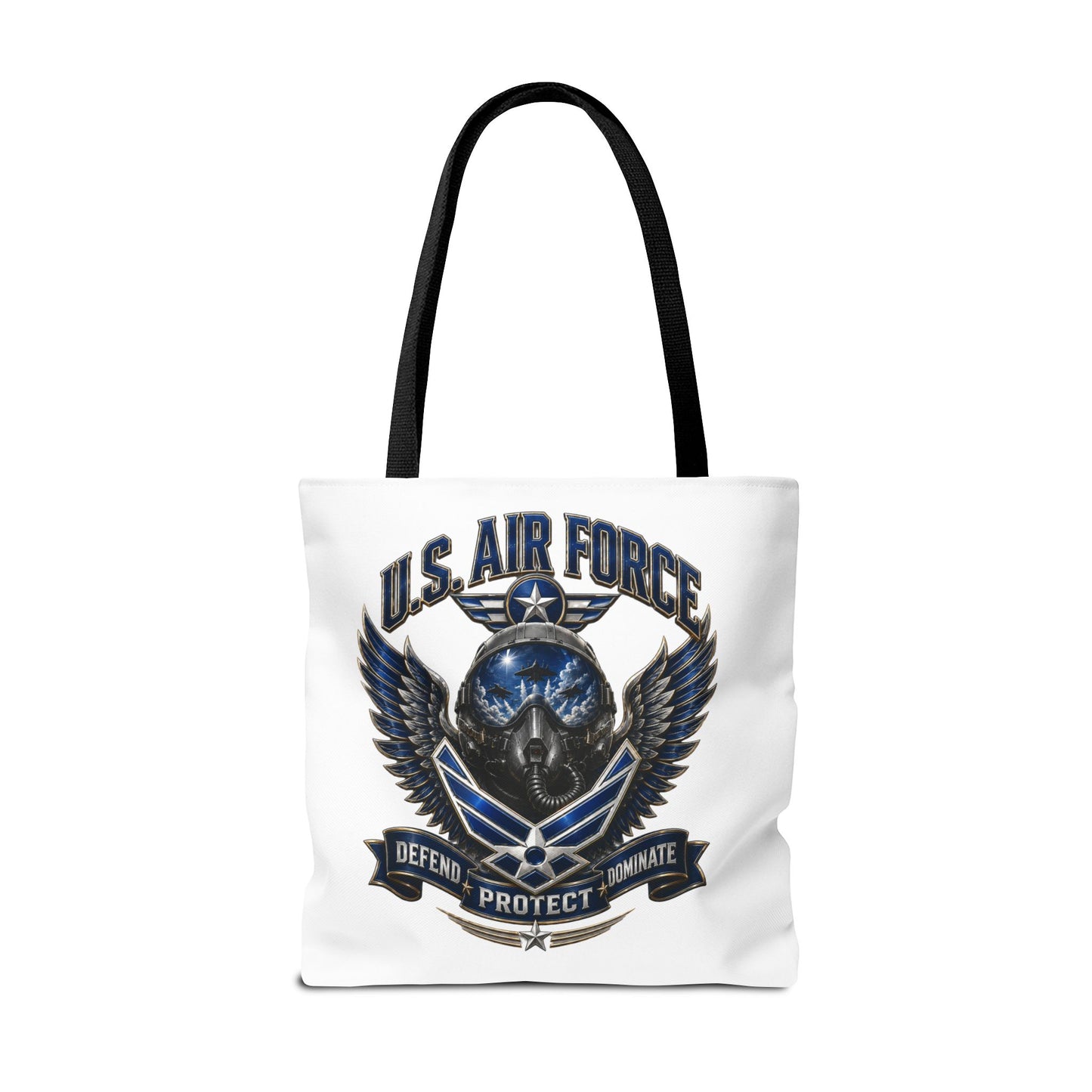 U.S. Air Force Emblem Tote Bag — Military Wings & Skull Design