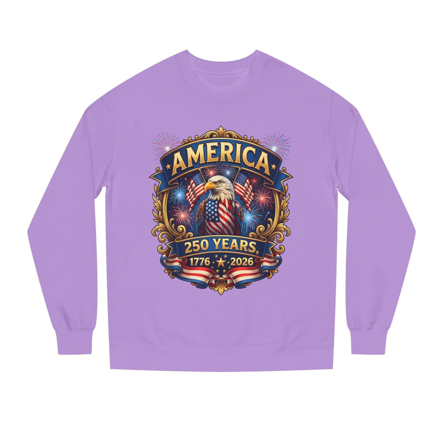 America 250 Years Crewneck Sweatshirt — 1776–2026 Patriotic Eagle Design