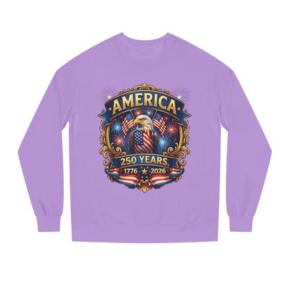 America 250 Years Crewneck Sweatshirt — 1776–2026 Patriotic Eagle Design
