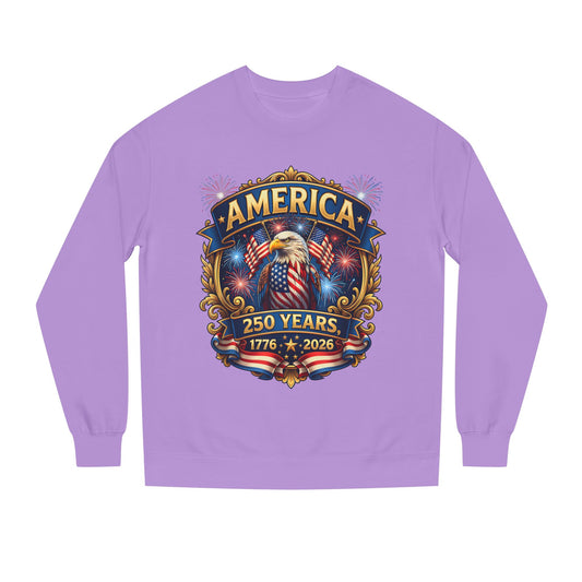 America 250 Years Crewneck Sweatshirt — 1776–2026 Patriotic Eagle Design