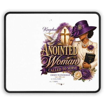 Anointed Woman Gaming Mouse Pad — "Called to Serve" Inspirational Christian Design