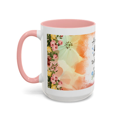 Mother’s Love Accent Coffee Mug – Floral Inspirational Gift (11/15 oz)